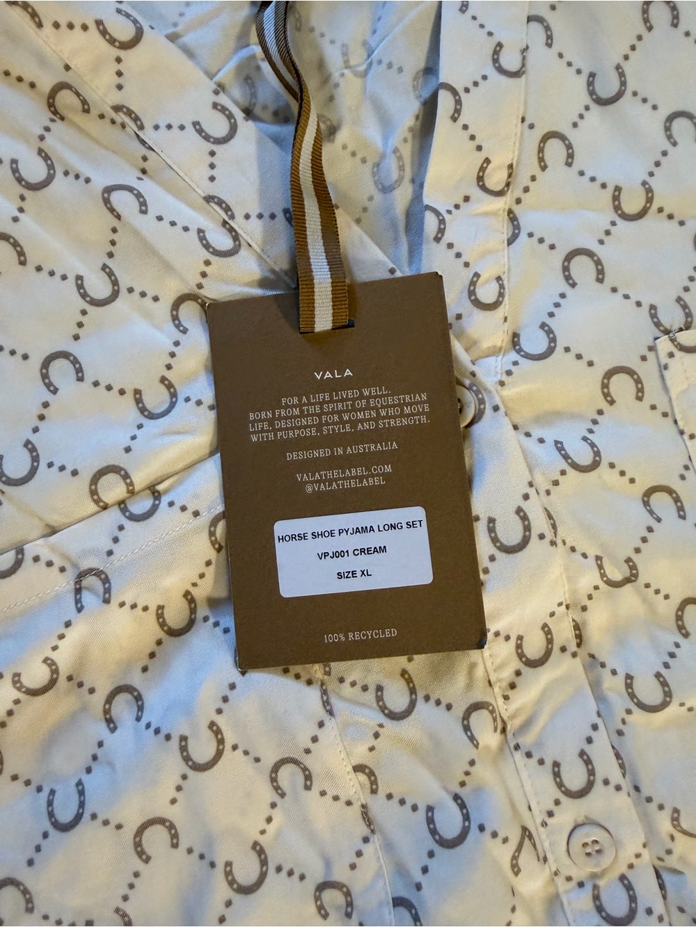 New Vala Horse Shoe Long Pajama Set, size XL. - Picture 6 of 10